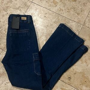 PAIGE Women's Boot Cut Jeans - Dark Blue